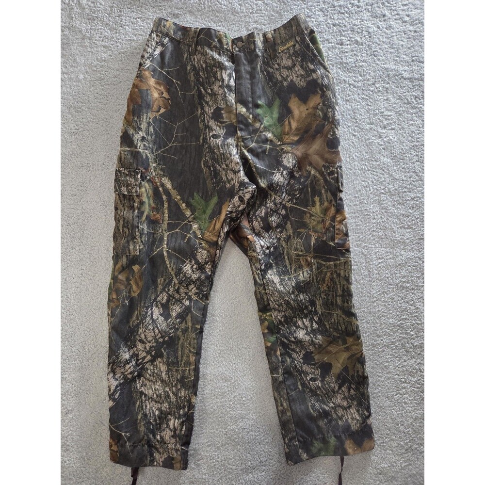 Vtg Gamehide Pants Mens XL Camo Hunting Cargo Lined Ankle‎ Drawcords Style W31